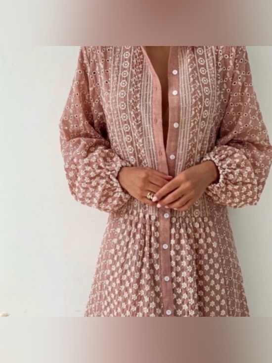 Zara Dresses & Skirts - ZARA Malina Embroidered Midi Dress, Medium, Gorgeous!